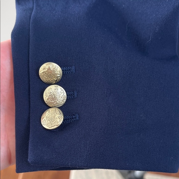 J. Crew Women's Navy Blazer with Gold Buttons - Size 2 - Picture 4 of 8